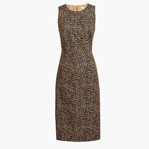 NWT J Crew Sleeveless leopard sheath dress Sz4